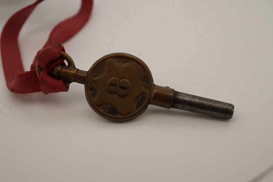 A Victorian silver open faced key wind pocket watch, by Charles Calow of Rochdale, with Roman dial and subsidiary seconds, the signed movement numbered 30716, with key. Condition - fair